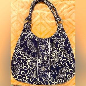 Vera Bradley Shoulder Bag Blue Floral